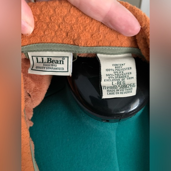 L.L. Bean fleece zip teddy jacket size L - Picture 3 of 7